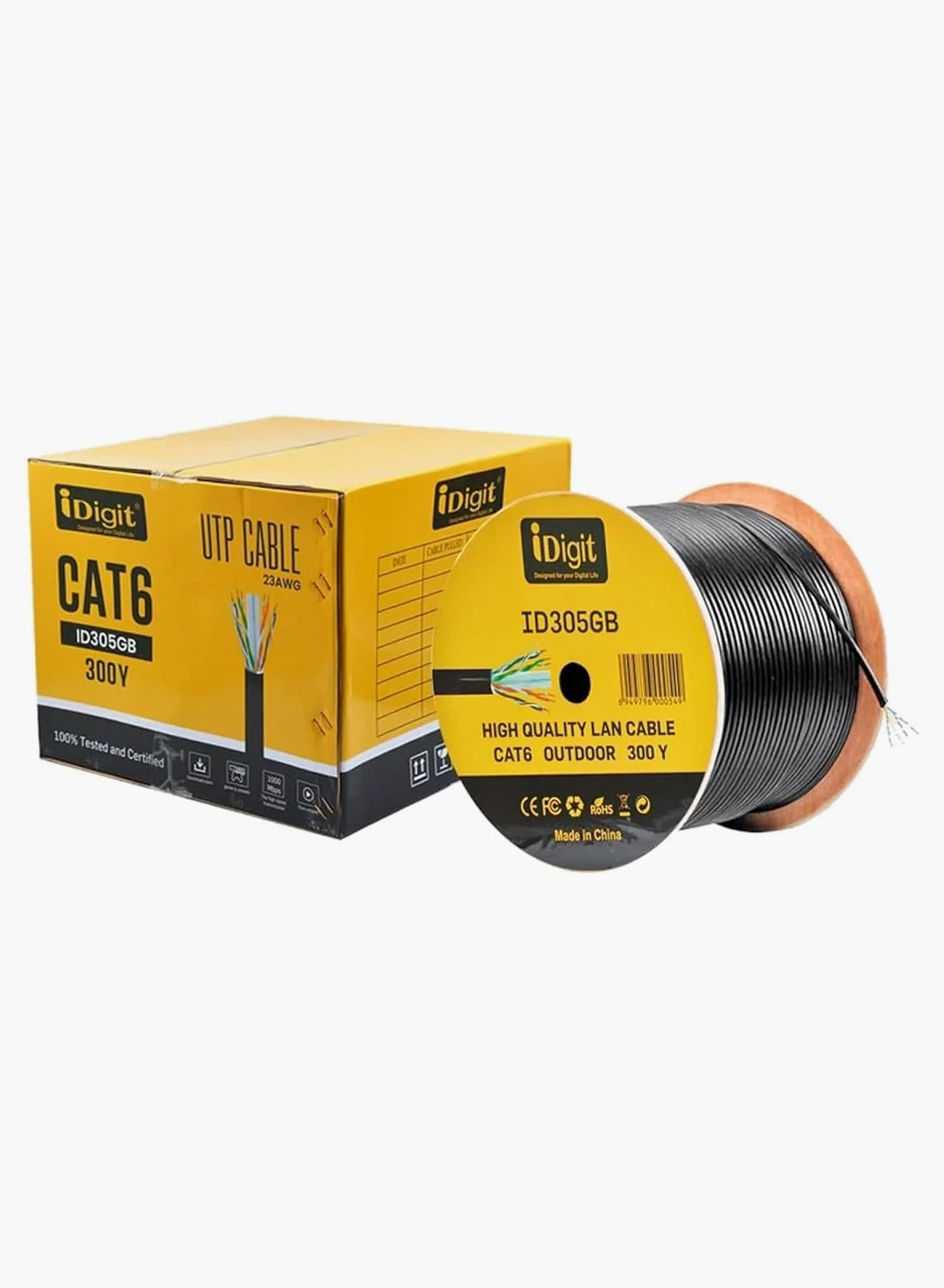 IDIGIT CAT6 OUTDOOR UTP Cable Roll (300 Yards) - ID305GB
