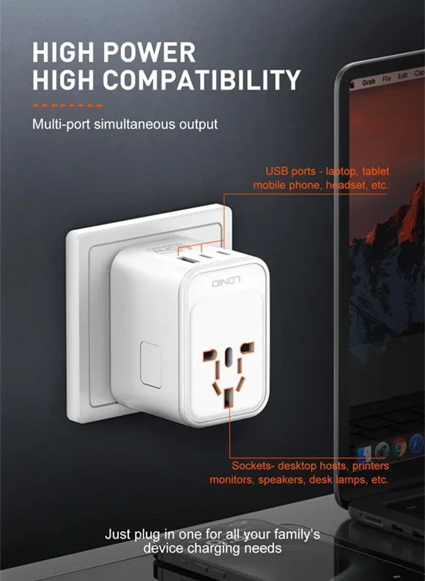 GoN 65W GaN Super Quick Charger Travel Adapter (Model SAL-Z6)