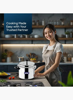 Sanford SF3253PC Aluminium Pressure Cooker 5L | Induction Base | Dual Safety Valve | Heavy Duty Cooker