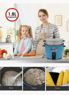 Sanford SF1152RC Rice Cooker 1.8L 700W | Glass Lid | Non-Stick Inner Pot | Auto Keep Warm | With Steamer