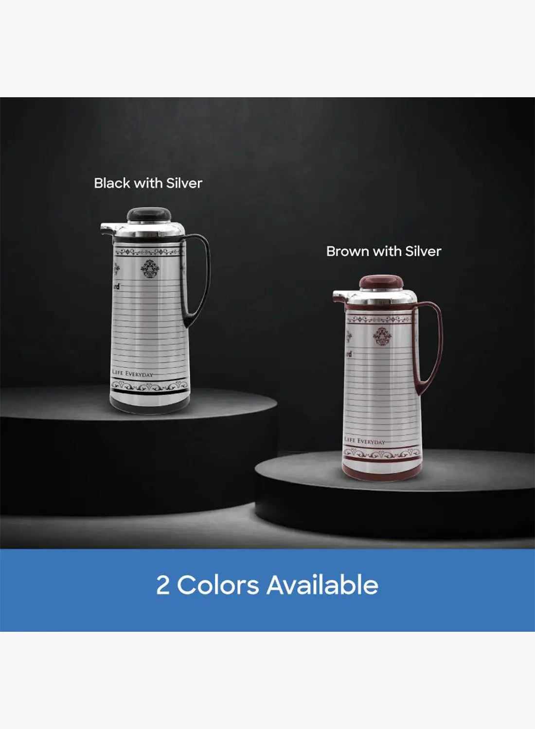 Sanford SF1688VF Vacuum Flask 1.6L | Hot & Cold 24 Hours | Leak-Proof | Glass Liner | Stainless Steel Body