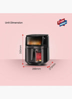 Sanford SF2458AF BS-D Digital Multi Air Fryer 8L 1700W | 10 Preset Programs | 360° Heat Circulation | Rapid Air Technology