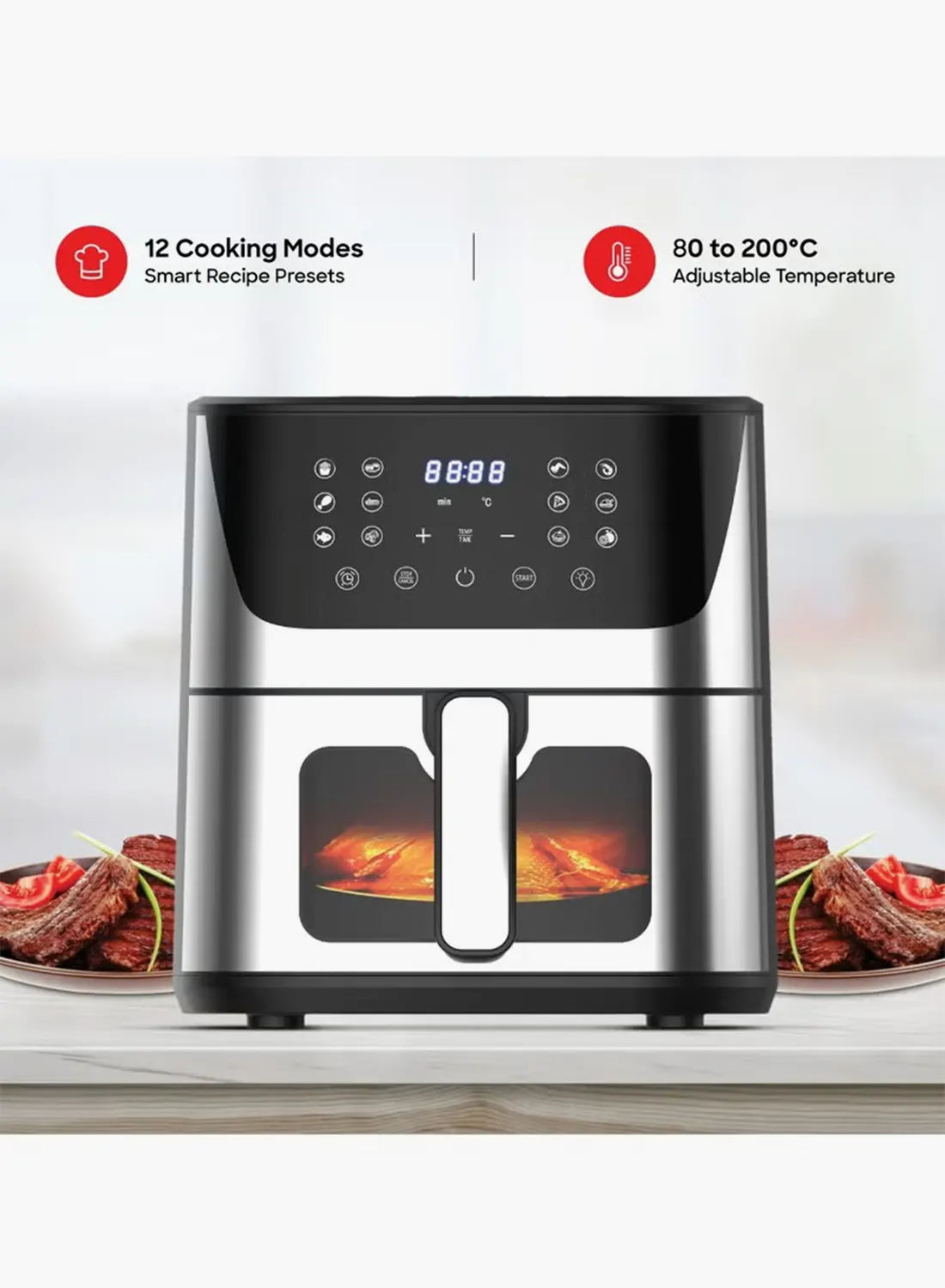 Sanford SF2460AF BS Digital Air Fryer 9.2L 2150W | 10 Preset Menus | LED Touch Display | Advanced Vortex Technology