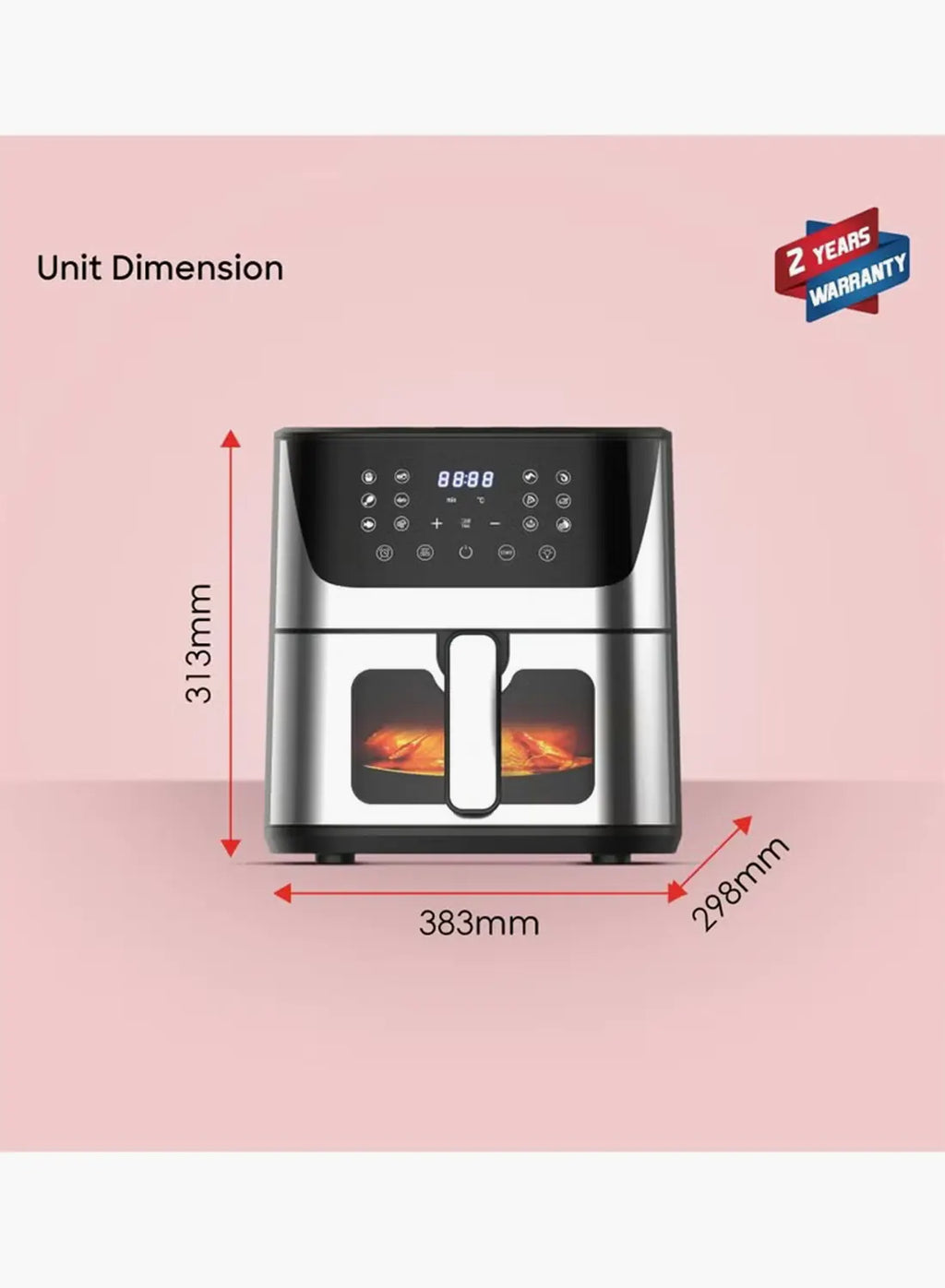 Sanford SF2460AF BS Digital Air Fryer 9.2L 2150W | 10 Preset Menus | LED Touch Display | Advanced Vortex Technology