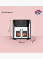 Sanford SF2460AF BS Digital Air Fryer 9.2L 2150W | 10 Preset Menus | LED Touch Display | Advanced Vortex Technology