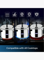Sanford SF3254PC Aluminium Pressure Cooker 7.5L | Induction Base | Dual Safety Valve | Heavy Duty Cooker