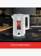 Sanford SF3331EK BS Double Layer Electric Kettle 1.8L 1500W | Stainless Steel Inner | Cool Touch | Auto Shut-Off | 360° Base