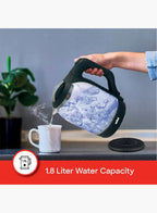 Sanford SF3354EK BS Glass Electric Kettle 1.8L 1600W | Borosilicate Glass | Blue LED Light | Auto Shut-Off | 360° Base
