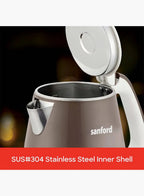Sanford SF3364EK BS Electric Kettle 1.7L 1500W | Double Layer Cool Touch | SUS304 Stainless Steel Inner | Auto Shut-Off | 360° Base