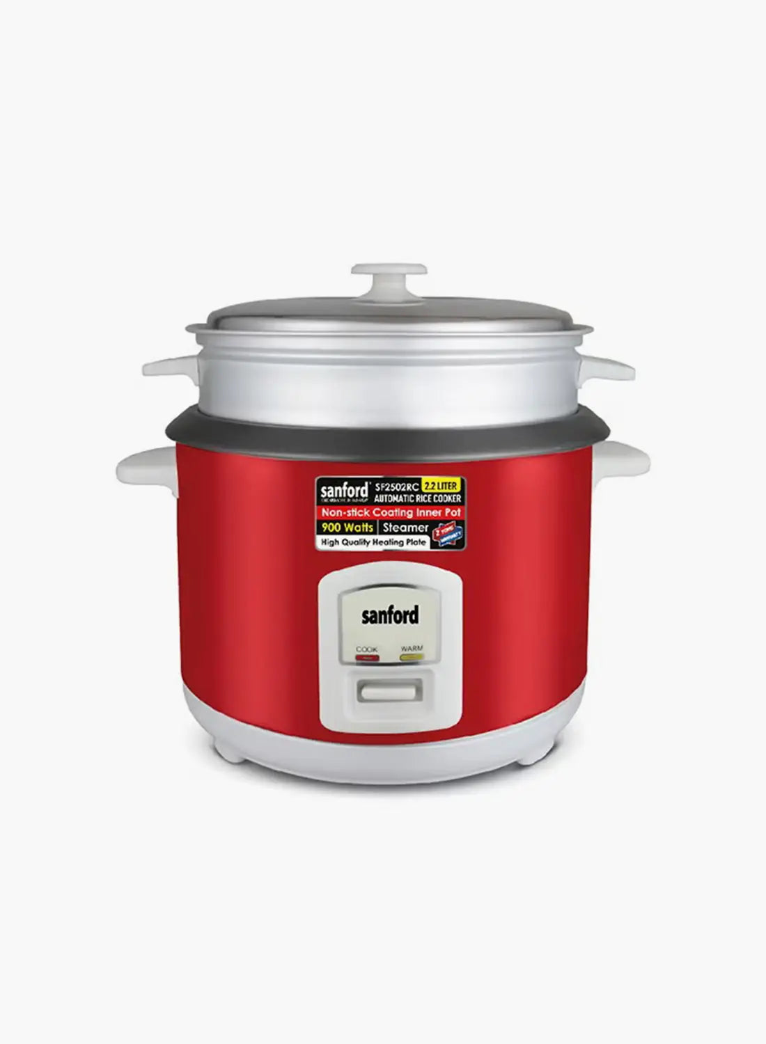 Sanford SF2502RC Rice Cooker 2.2L 900W | Non-Stick Inner Pot | Auto Cook & Keep Warm | With Steamer & Accessories
