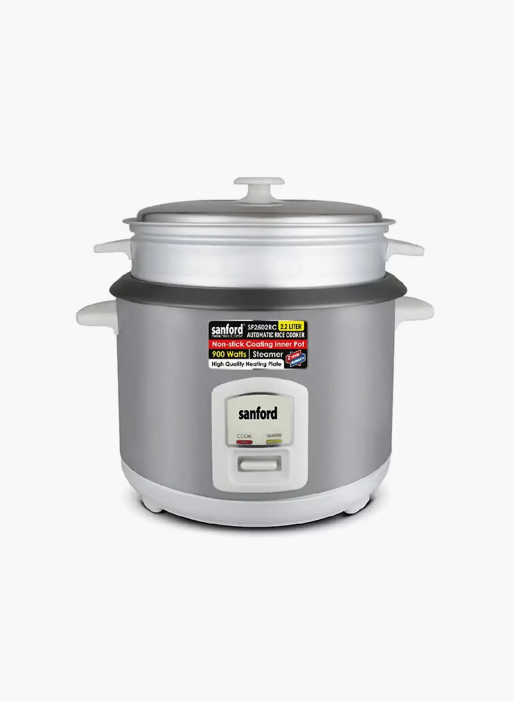 Sanford SF2502RC Rice Cooker 2.2L 900W | Non-Stick Inner Pot | Auto Cook & Keep Warm | With Steamer & Accessories