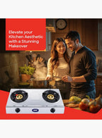 Sanford SF5356GC 2 Burner Gas Stove | Stainless Steel | Auto Ignition | Indian Burners | Low Gas Consumption | Blue Flame