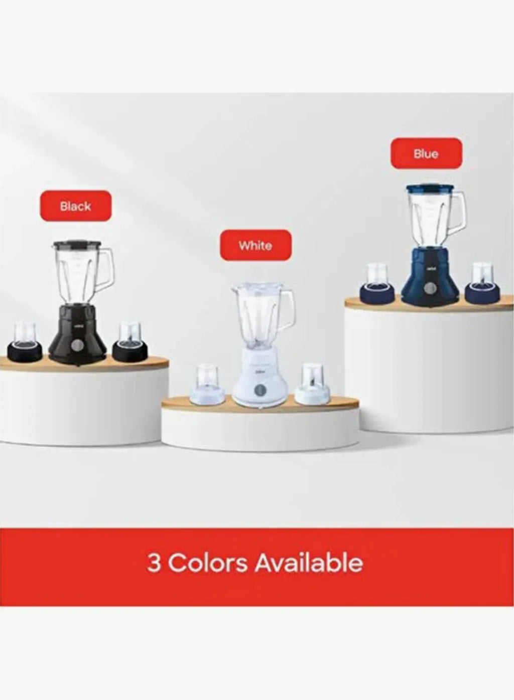 Sanford SF5515BR BS 3-in-1 Blender 1.5L 350W | Dual Dry Mill Jars | 2 Speed + Pulse | Stainless Steel Blades | Multicolour