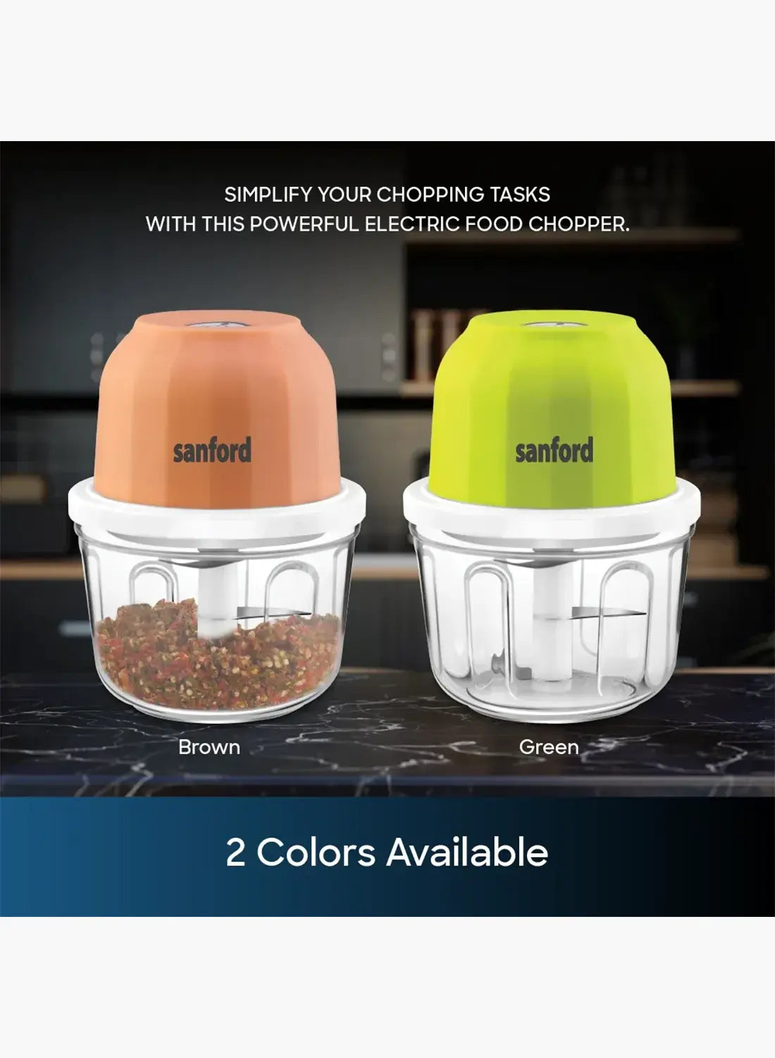 Sanford SF5585RFC Rechargeable Food Chopper 350ml | USB Charging | 1700RPM Motor | Cordless Mini Chopper | Stainless Steel Blades