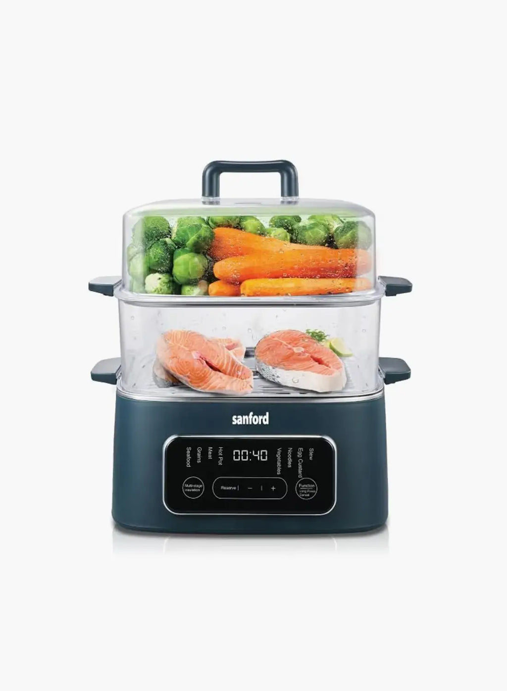 Sanford SF5754FS BS Food Steamer 9L 1000W | Multi Cooker & Hot Pot | 8 Preset Modes | SUS304 Stainless Steel | Keep Warm