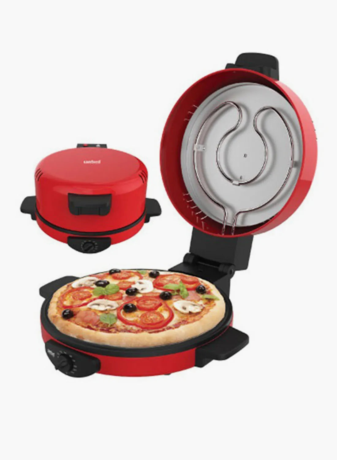 Sanford SF5791ABM BS Arabic Bread Maker 30cm | Multifunction Pancake Pizza Crepe Grill | Double Thermostat | Non-Stick Plate
