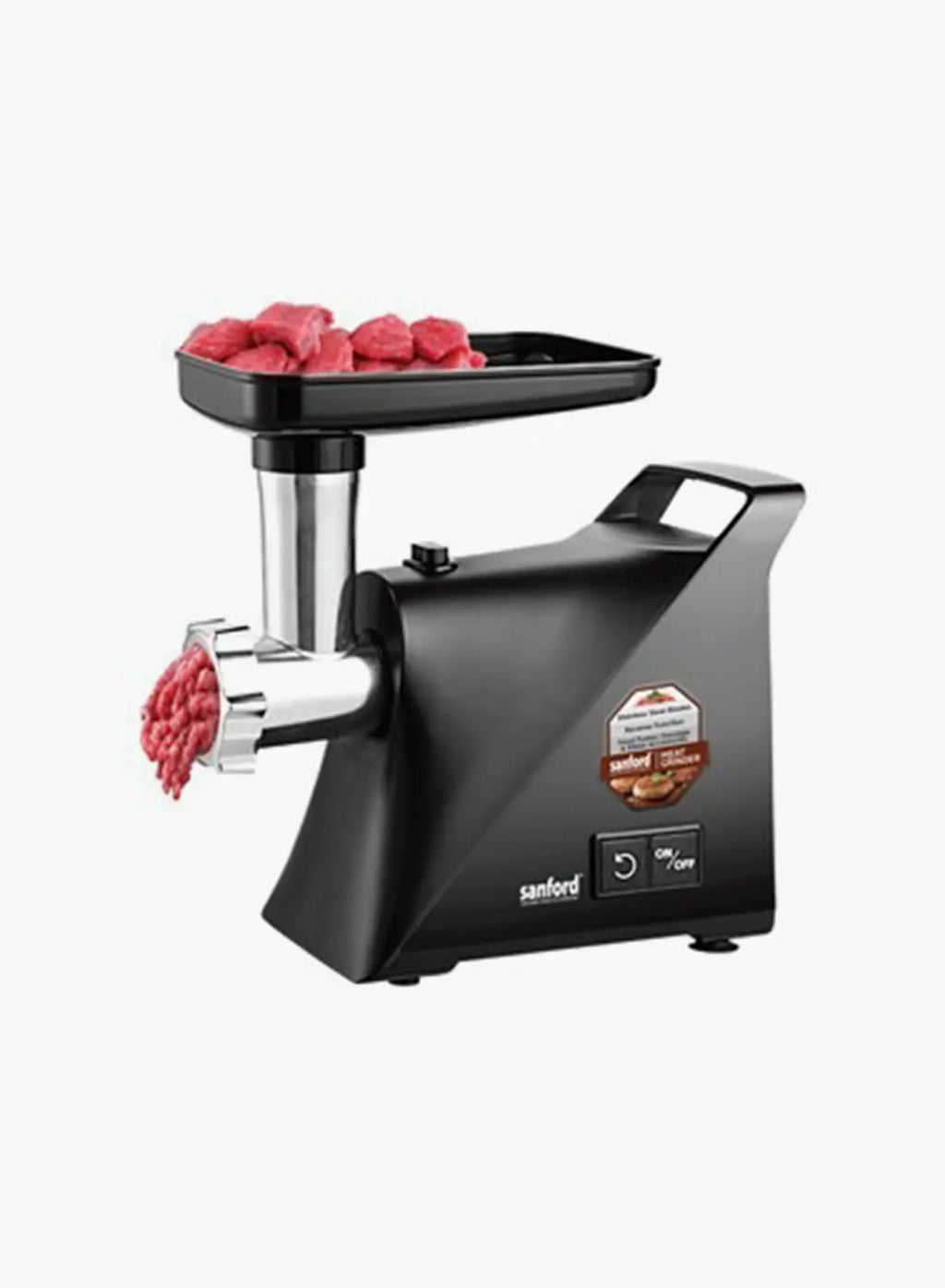 Sanford SF5859MG BS C Meat Grinder 2000W | 1.5kg/min Capacity | Stainless Steel Blade | 3 Cutting Plates | Sausage & Kibbe Maker