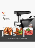 Sanford SF5859MG BS C Meat Grinder 2000W | 1.5kg/min Capacity | Stainless Steel Blade | 3 Cutting Plates | Sausage & Kibbe Maker