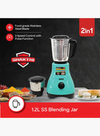 Sanford SF5900GM 2-in-1 Mixer Grinder 550W | 1.2L + 0.4L Jars | Stainless Steel Blades | Compact Design | Made in India