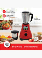 Sanford SF5900GM 2-in-1 Mixer Grinder 550W | 1.2L + 0.4L Jars | Stainless Steel Blades | Compact Design | Made in India