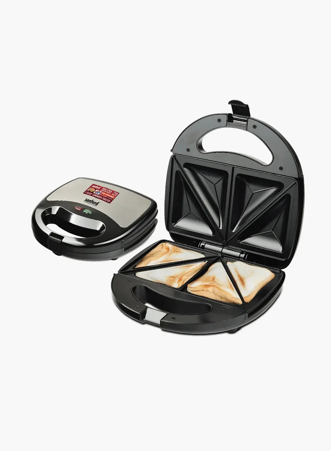 Sanford SF9924ST Sandwich Toaster 2 Slice | 750 Watts | Non-Stick Plates | Triangle Sandwich Maker