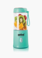 Sanford SF6810BR USB Rechargeable Blender 380ML 60W | 2-in-1 Power Bank | Portable Smoothie Maker | 4000mAh Battery | Sky Blue