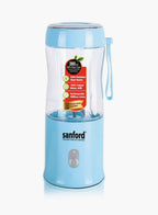 Sanford SF6810BR USB Rechargeable Blender 380ML 60W | 2-in-1 Power Bank | Portable Smoothie Maker | 4000mAh Battery | Sky Blue