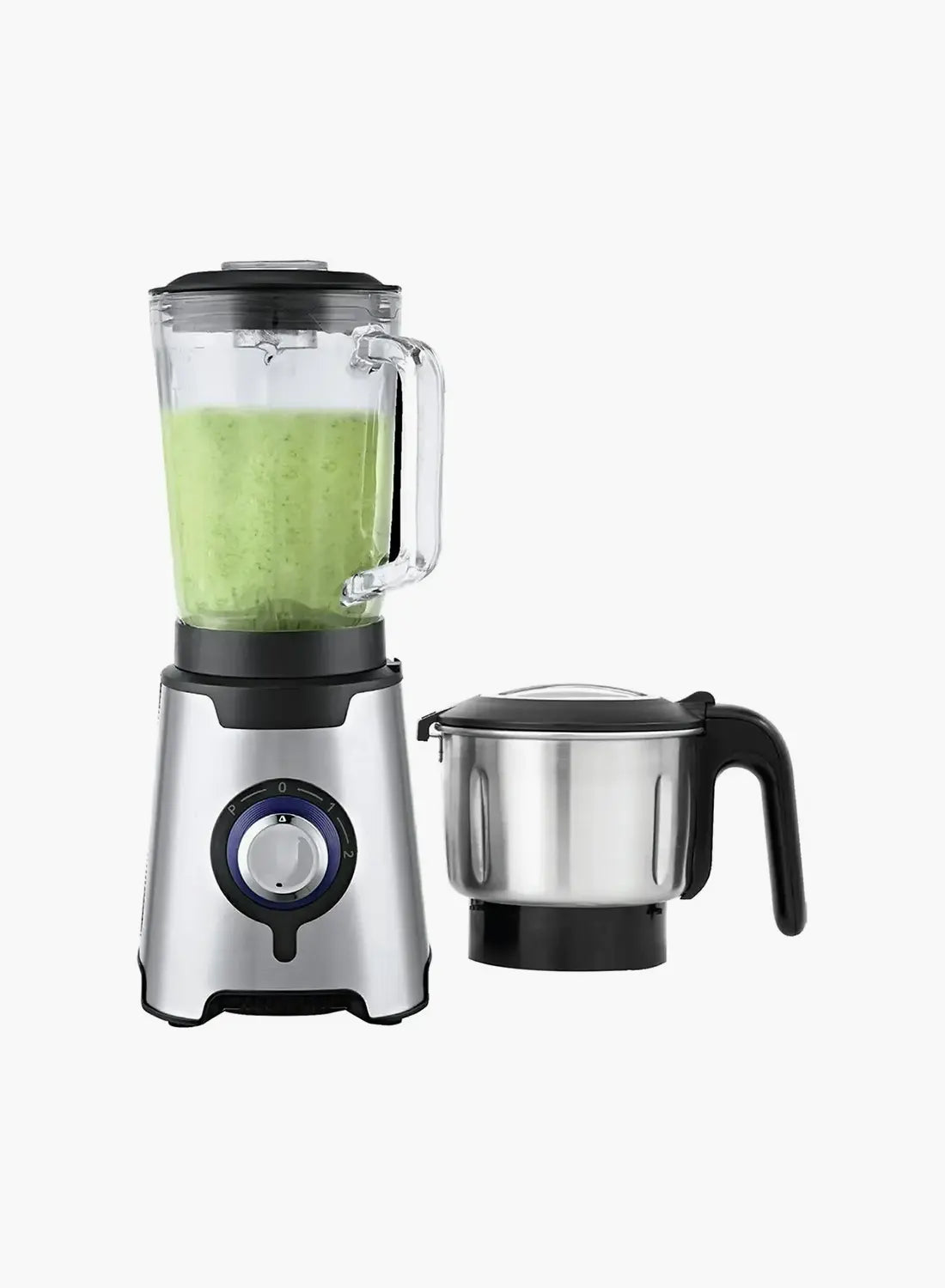 Sanford SF6812BR BS 2-in-1 Blender & Grinder 1.5L 700W | Glass Jar | Stainless Steel Grinding Jar | Pulse Function | Silver/Black