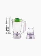 Sanford SF6842BR BS 2-in-1 Blender 1.6L 650W | Unbreakable Jar | Mill Attachment | 2 Speed + Pulse | Copper Motor