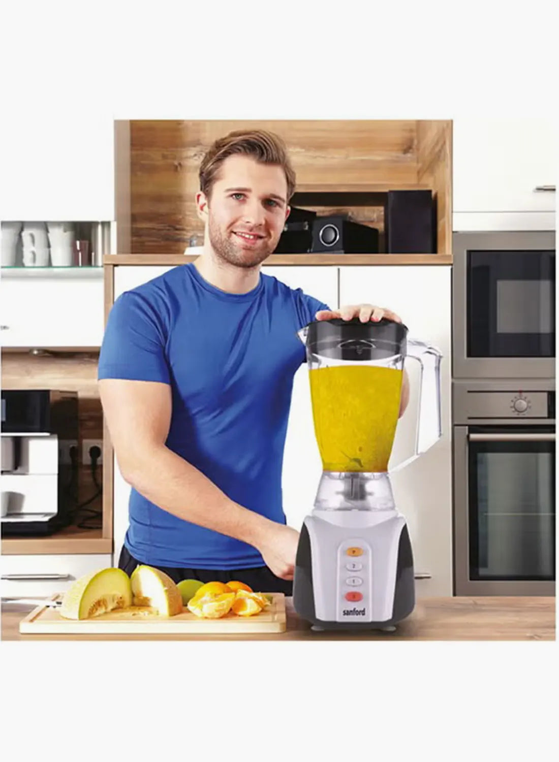 Sanford SF6842BR BS 2-in-1 Blender 1.6L 650W | Unbreakable Jar | Mill Attachment | 2 Speed + Pulse | Copper Motor