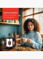 Sanford SF861EK BS Travel Electric Kettle 0.5L 1100W | Stainless Steel | Compact | Auto Shut-Off | Portable