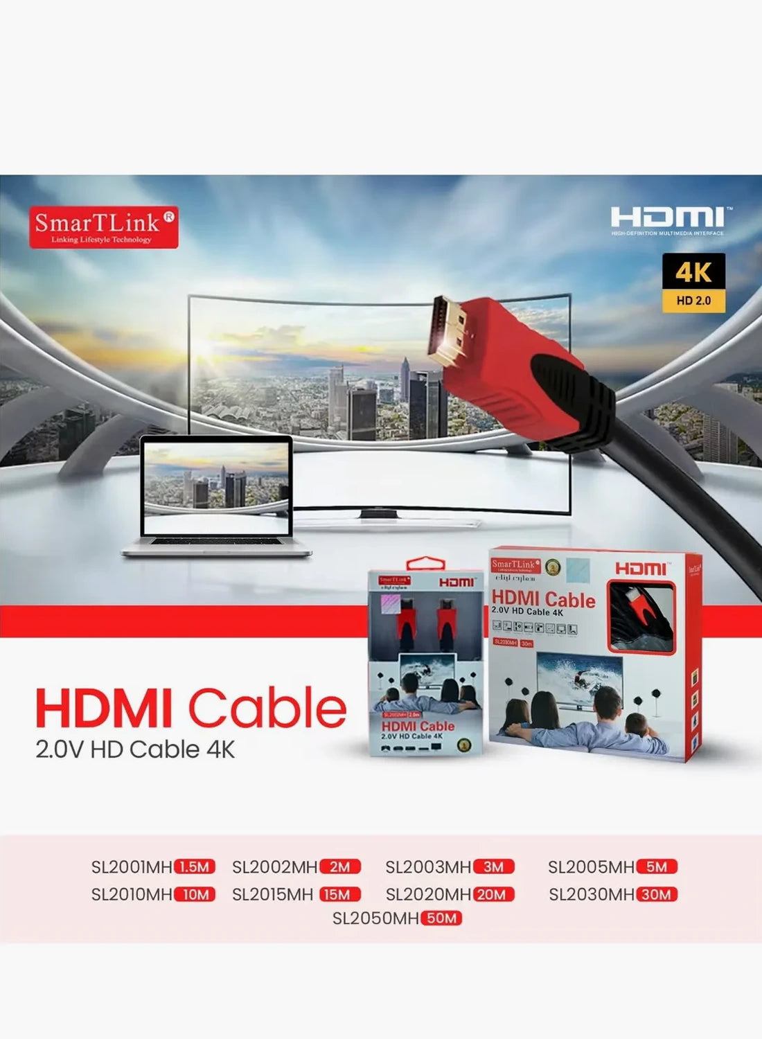 SMARTLINK HDMI 4K Premium Cable (SL2000MH Series)