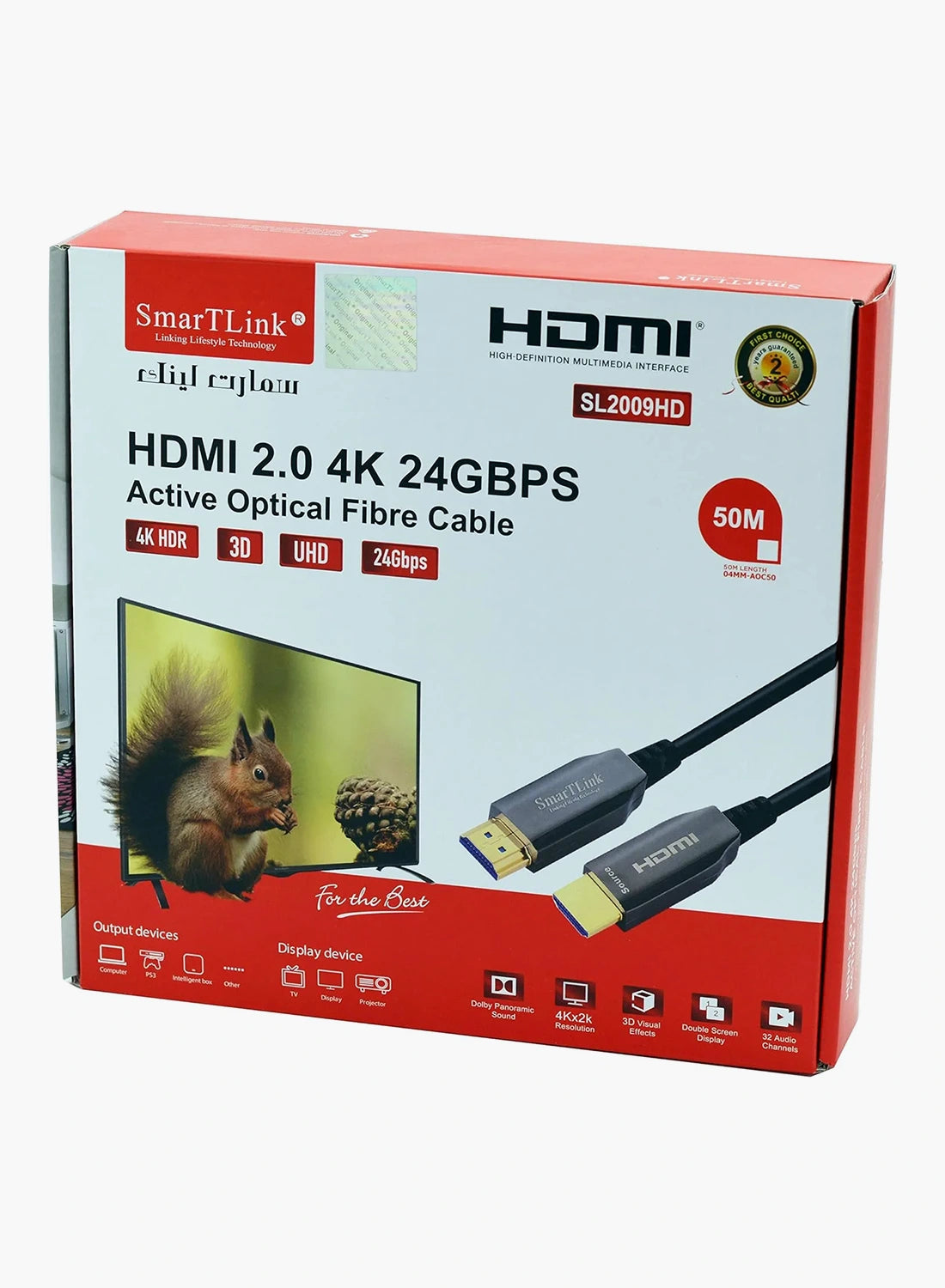 SMARTLINK HDMI 4K Active Optical Fiber Cable (AOC)