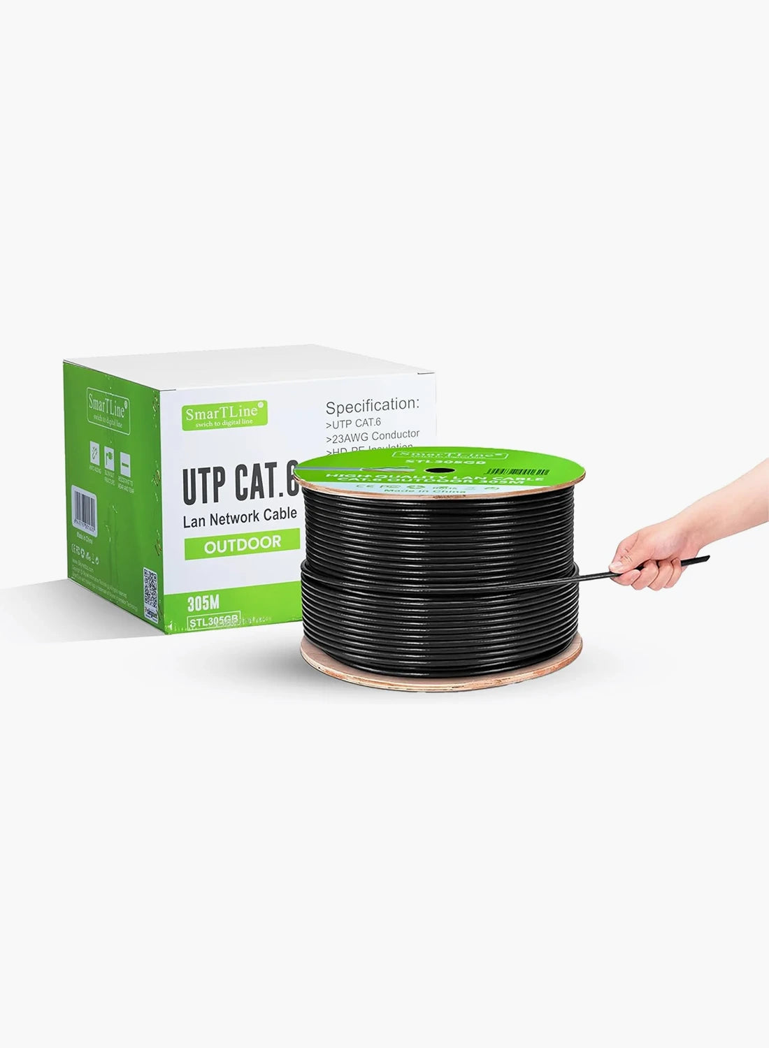 SMARTLINK CAT6 OUTDOOR Network Cable Roll - STL305GB