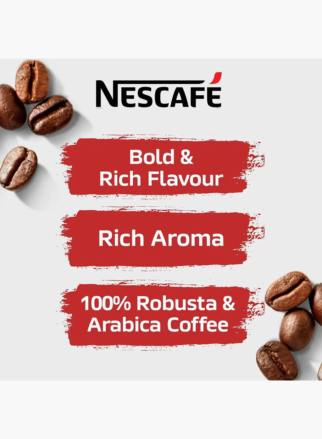 NESCAFE Red Mug Instant Coffee Powder | Bold & Rich Coffee Flavor | Medium Dark Roast | 95g Jar (Makes 48 Cups)