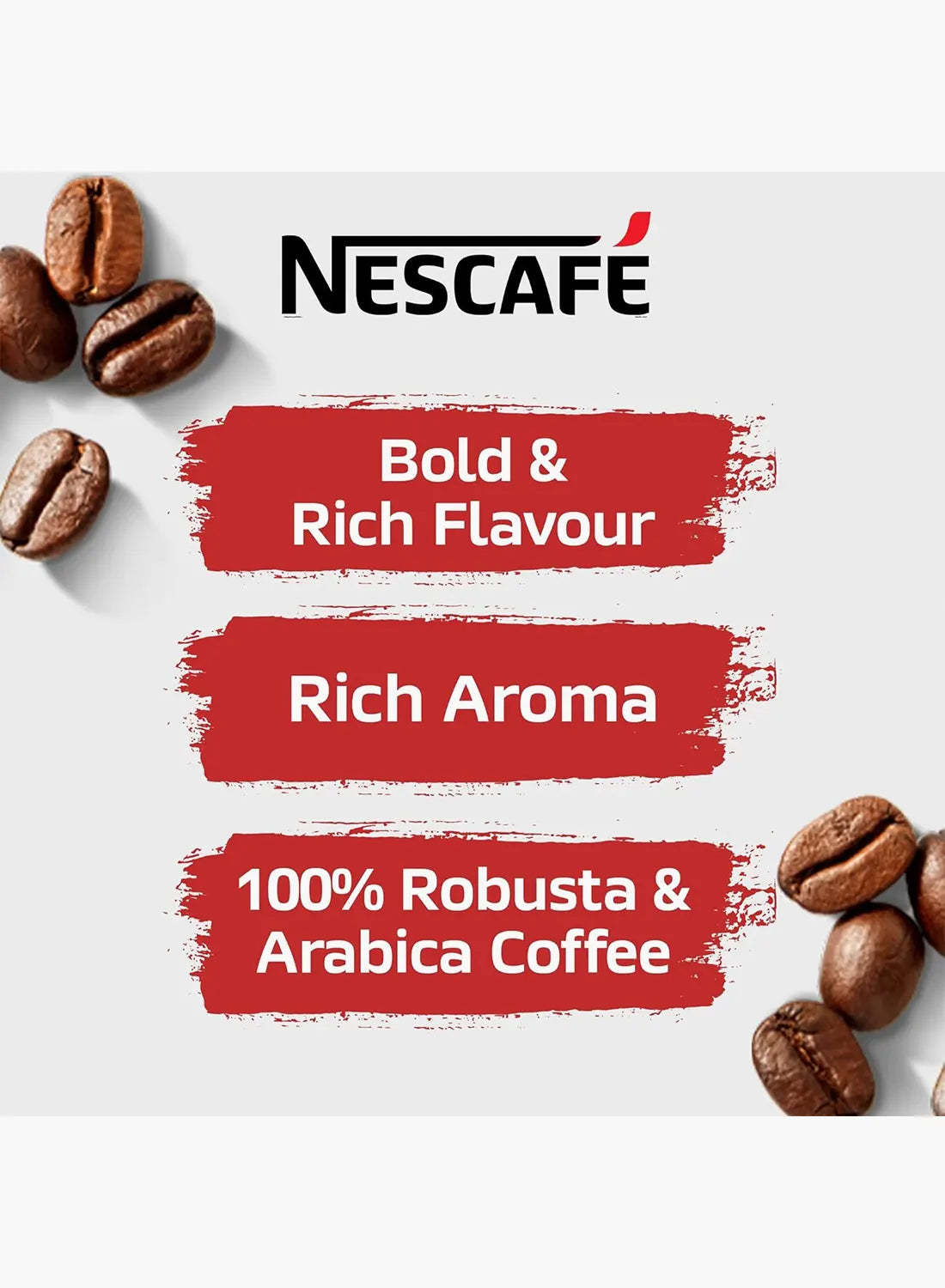 NESCAFE Red Mug Instant Coffee Powder | Bold & Rich Coffee Flavor | Medium Dark Roast | 95g Jar (Makes 48 Cups)