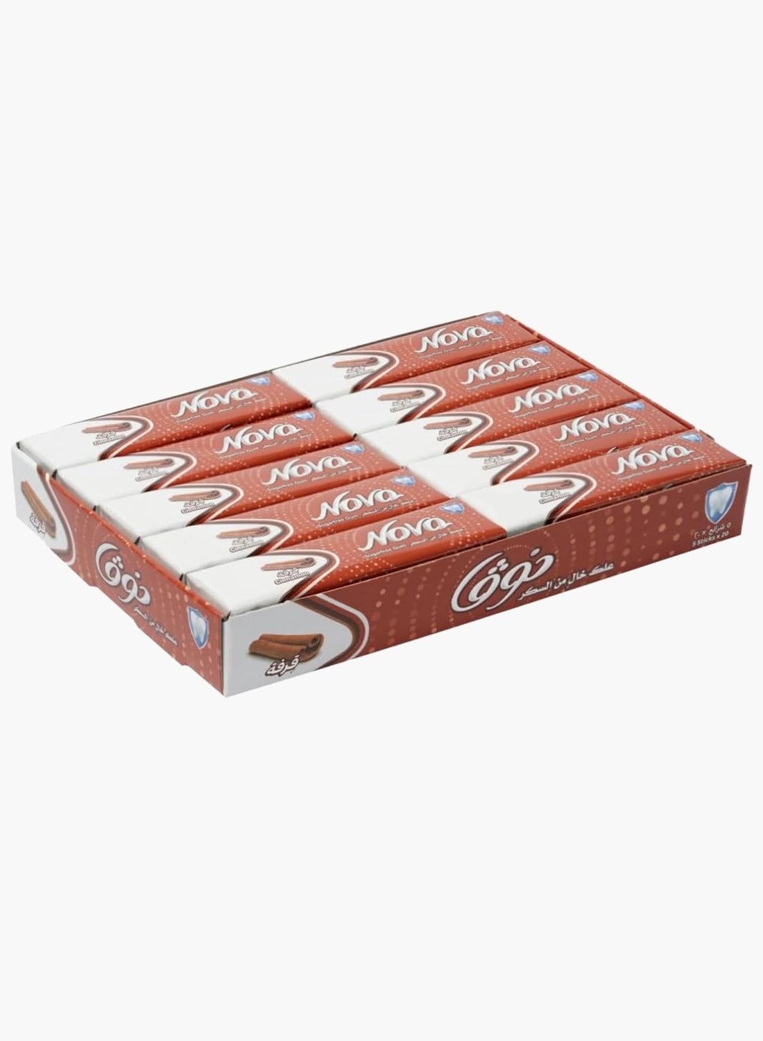 Nova Cinnamon Sugar-Free Chewing Gum | Refreshing Breath Gum | 20 Fingers Pack (230g)
