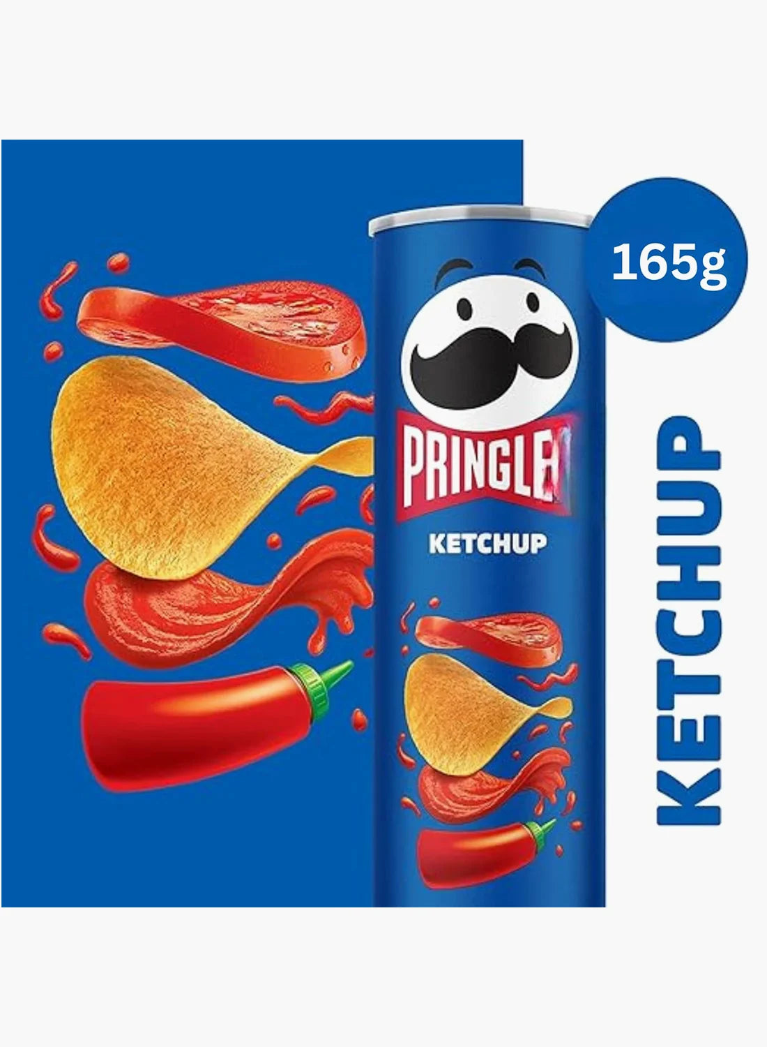 Pringles Ketchup Flavour Potato Crisps (165g)