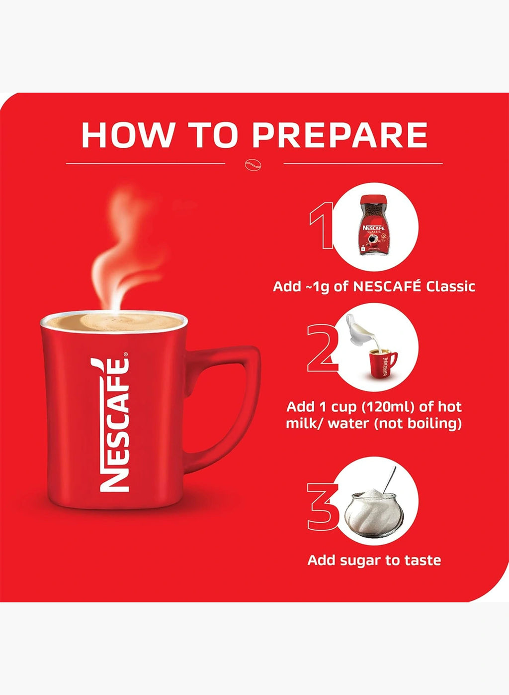 Nescafe Classic Instant Coffee Powder | 100% Pure Coffee | Medium Roast | 45g Jar