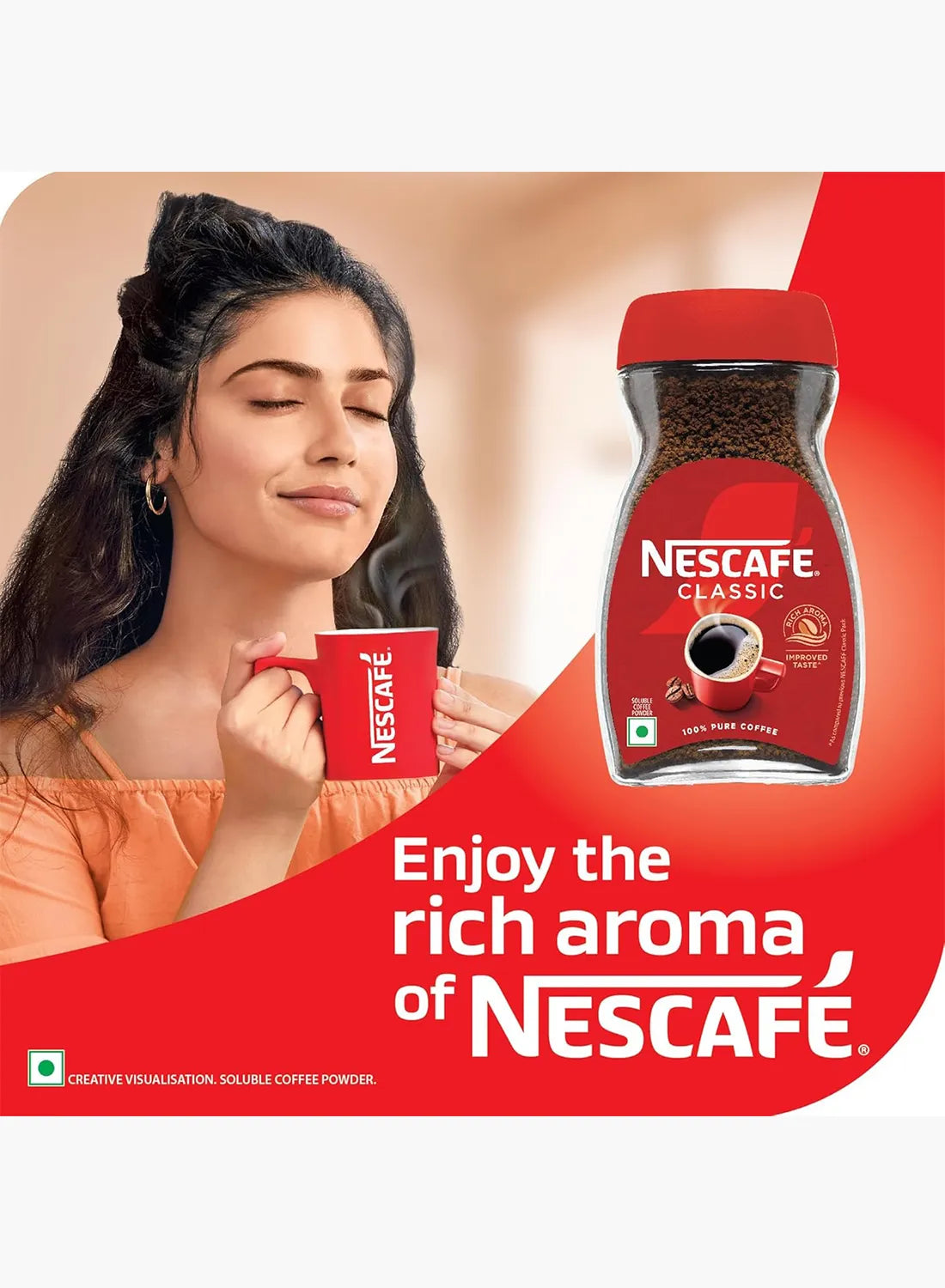Nescafe Classic Instant Coffee Powder | 100% Pure Coffee | Medium Roast | 45g Jar